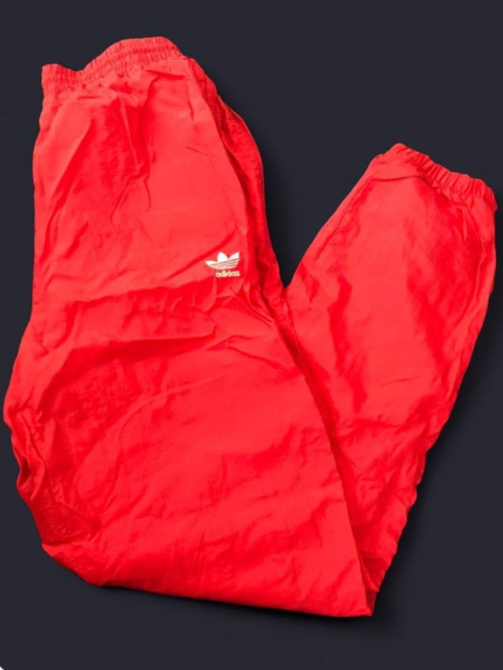 Adidas Red Windbreaker Joggers Size: M